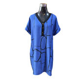 Vestido Petra Lino Cuello V Abotonado